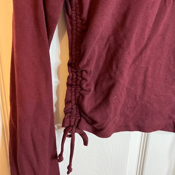 Cut & Paste Sz Large Maroon Side Cinched Shirt 90's Embroidered Sun - Picture 3 of 5